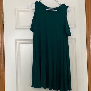 Open shoulder t shirt dress